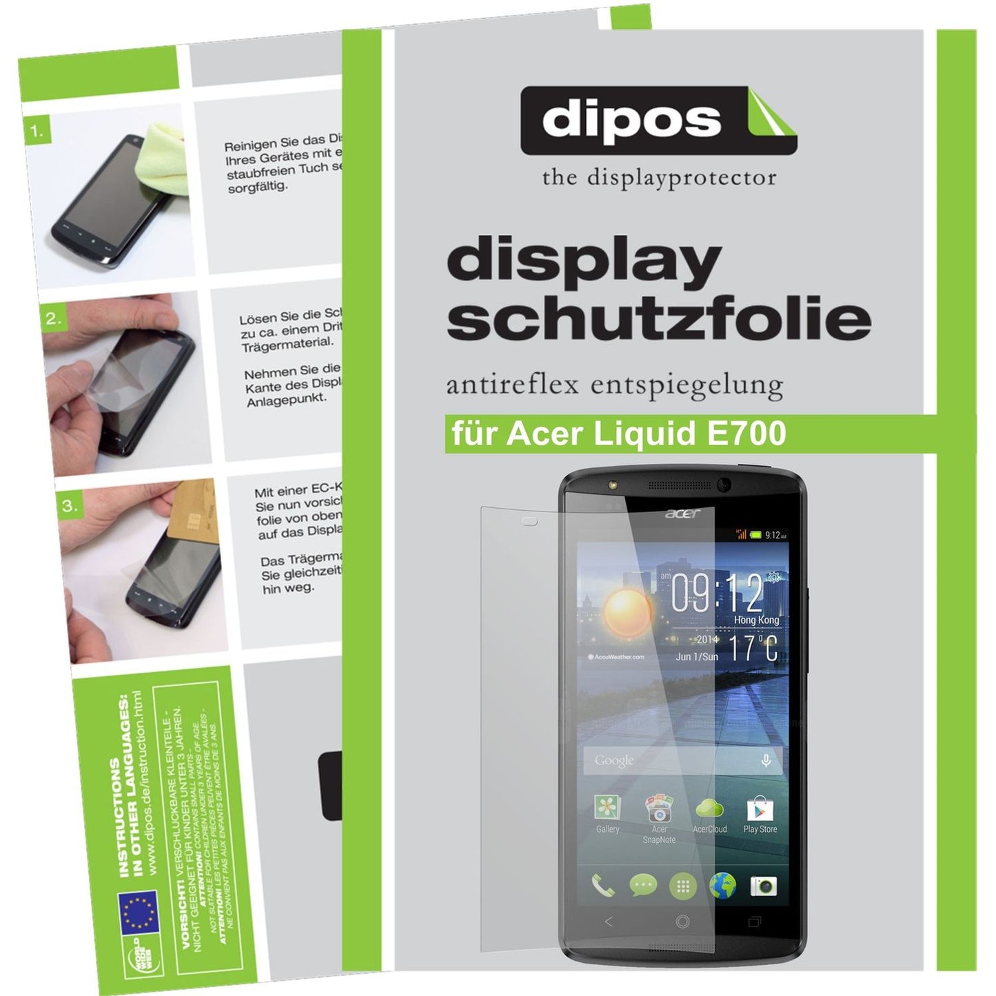 6x dipos Screen Protector for Acer Liquid E700 protection guard anti glare