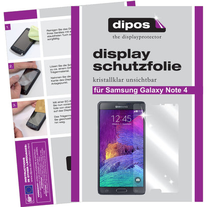 6x Schutzfolie klar für Galaxy Note 4 Samsung Display-Schutzfolie