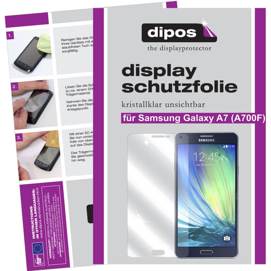 6x Schutzfolie klar für Galaxy A7 (SM-700) Samsung Display-Schutzfolie