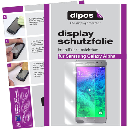 6x Schutzfolie klar für Galaxy Alpha Samsung Display-Schutzfolie