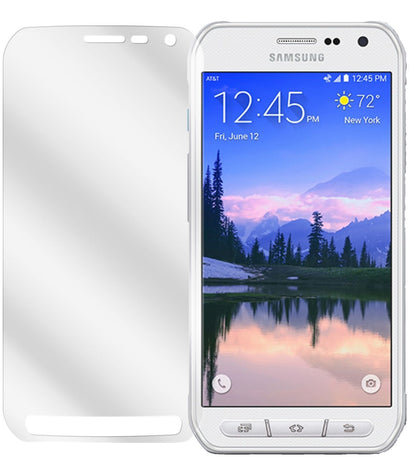 Galaxy S6 ActiveSamsung mit aufgebrachter dipos Displayschutzfolie, glasklare Darstellung ohne Einschränkungen