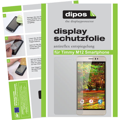 2x Schutzfolie matt für Timmy M12 Smartphone Display-Schutzfolie