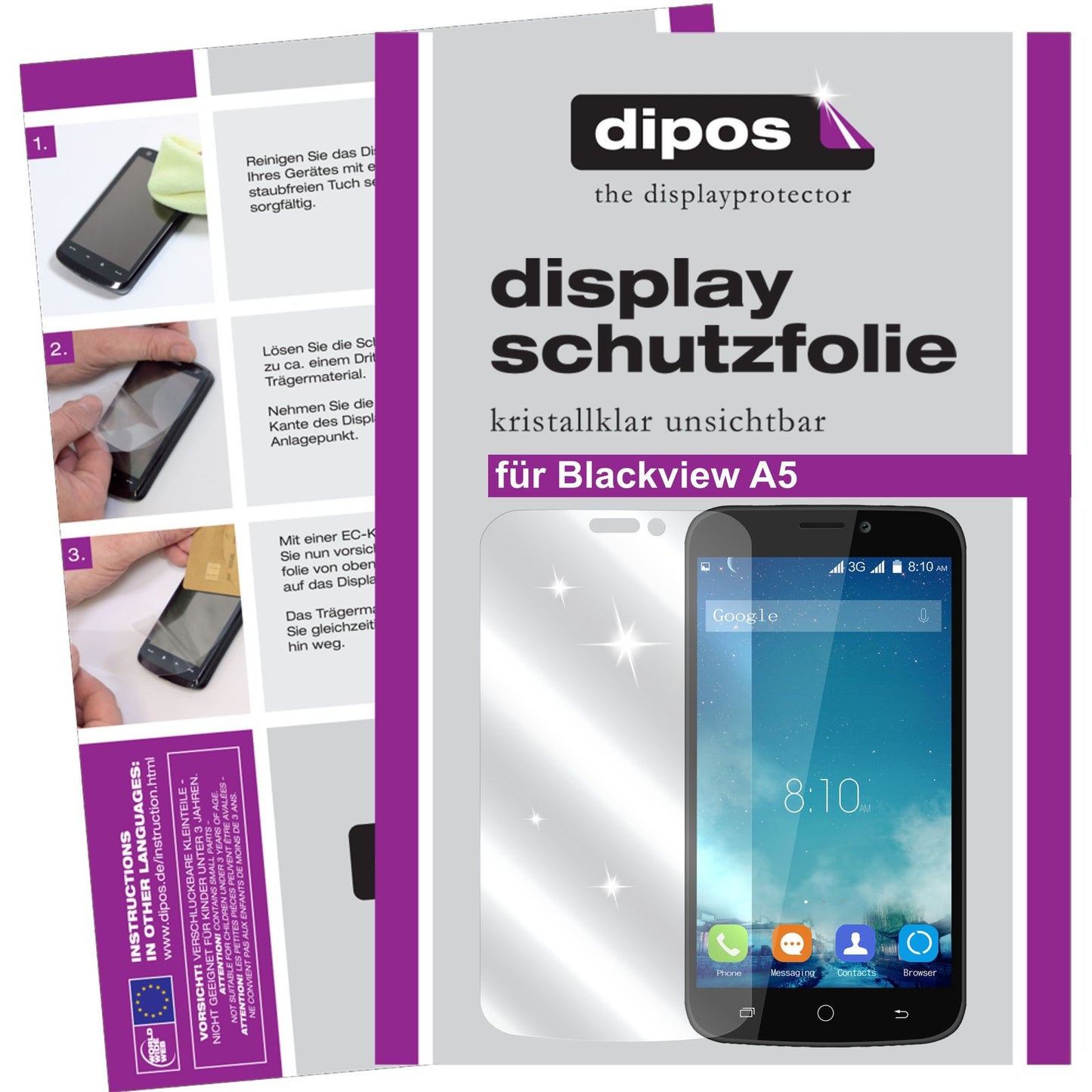 6x Schutzfolie klar für Blackview A5 Display-Schutzfolie