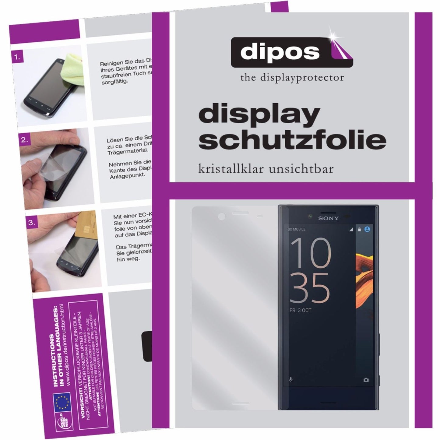 dipos 6x Clear Screen Protector for Sony Xperia X Compact