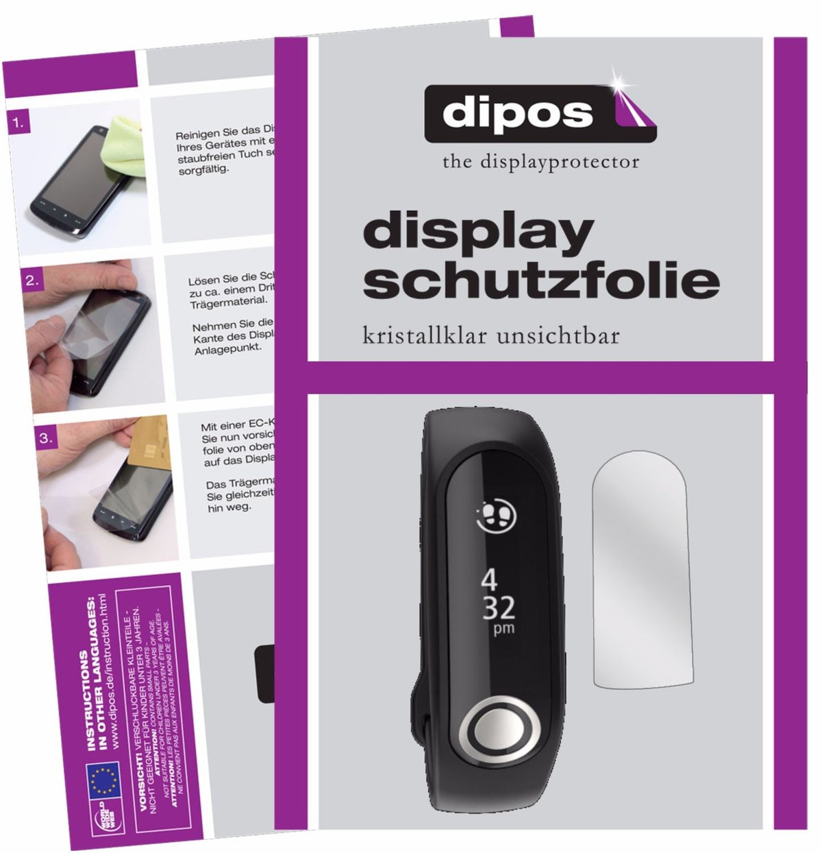 dipos FLEX 6x Clear Screen Protector for TomTom Touch