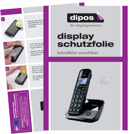 2x Schutzfolie klar für Grundig D530 / D530P Display-Schutzfolie