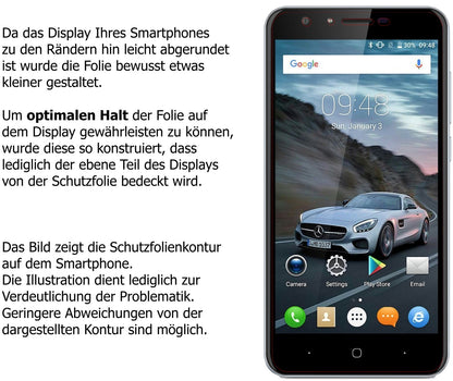 Schutzfolie mit optimaler Passform, zur Verwendung mit Hüllen geeignet
