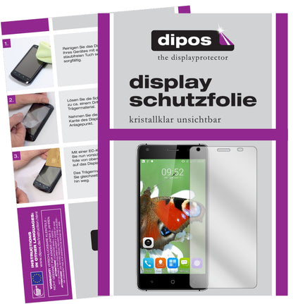 Klare Displayschutzfolie von dipos passend für Landvo XM200 Pro, präziser Zuschnitt und blasenfrei montiert