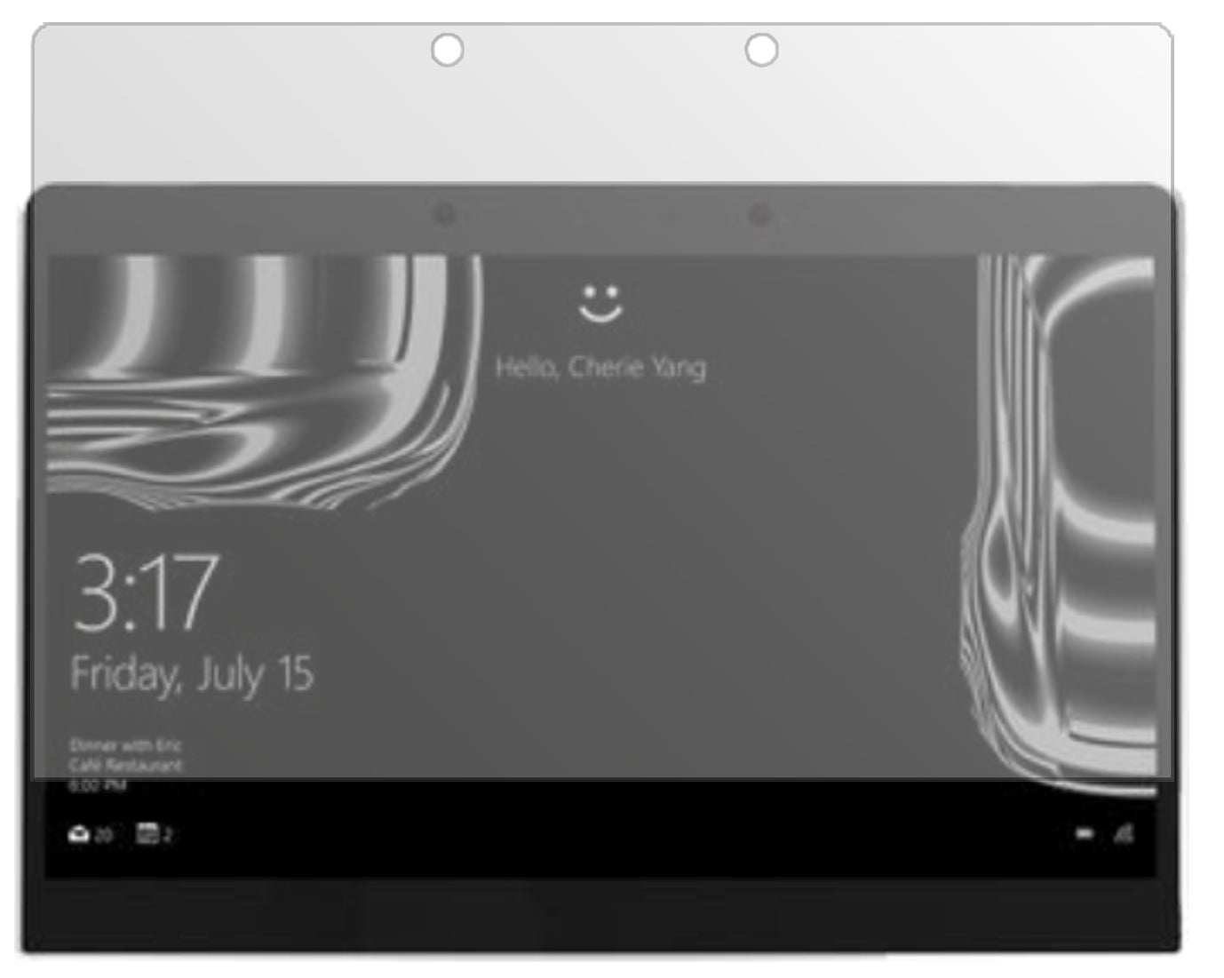 2x Schutzfolie matt für Porsche Design Book One 13,3 Zoll Display-Schutzfolie