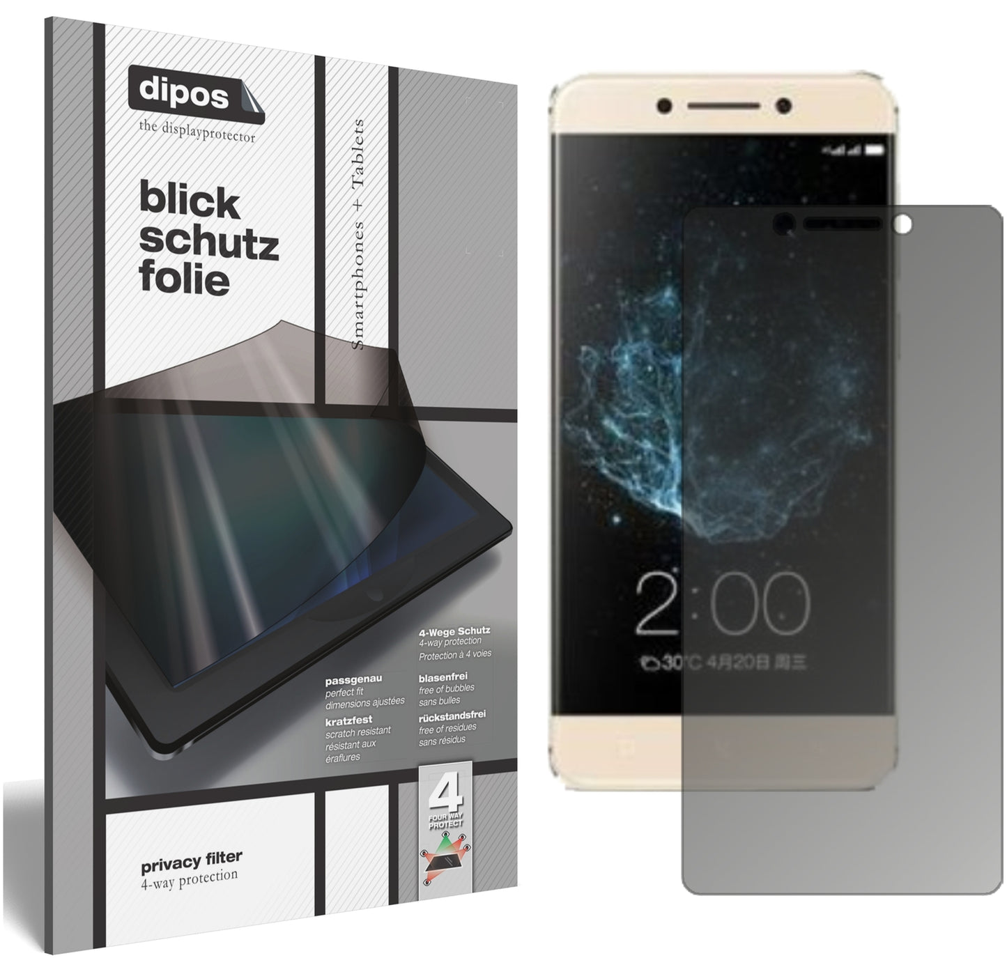 Blickschutzfolie für LeEco Le Pro 3 Elite matt Schutzfolie Privacy