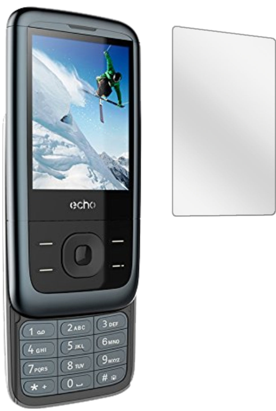 ECHOSLIDEBA Slide 2,4 Zoll mit aufgebrachter dipos Displayschutzfolie, glasklare Darstellung ohne Einschränkungen