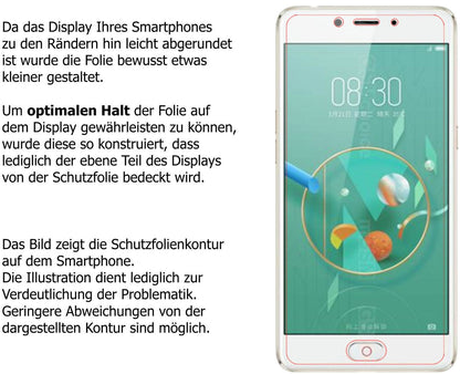 2x 9H Schutzfolie für ZTE Nubia N2 Panzerfolie