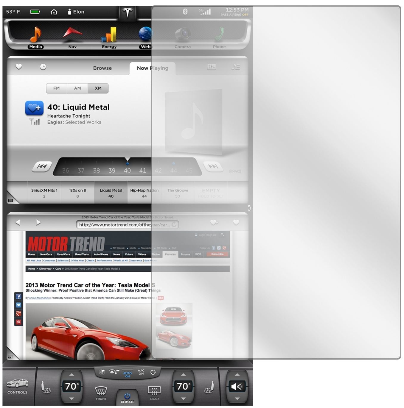 dipos 2x Clear Screen Protector for Tesla Model S Display