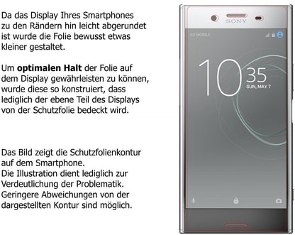 2x Screen Protector for Sony Xperia XZ Premium matte Flexible Glass 9H dipos