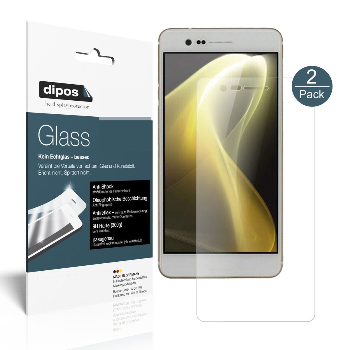 dipos 2x 9H Matte Screen Protector for Sharp Z3