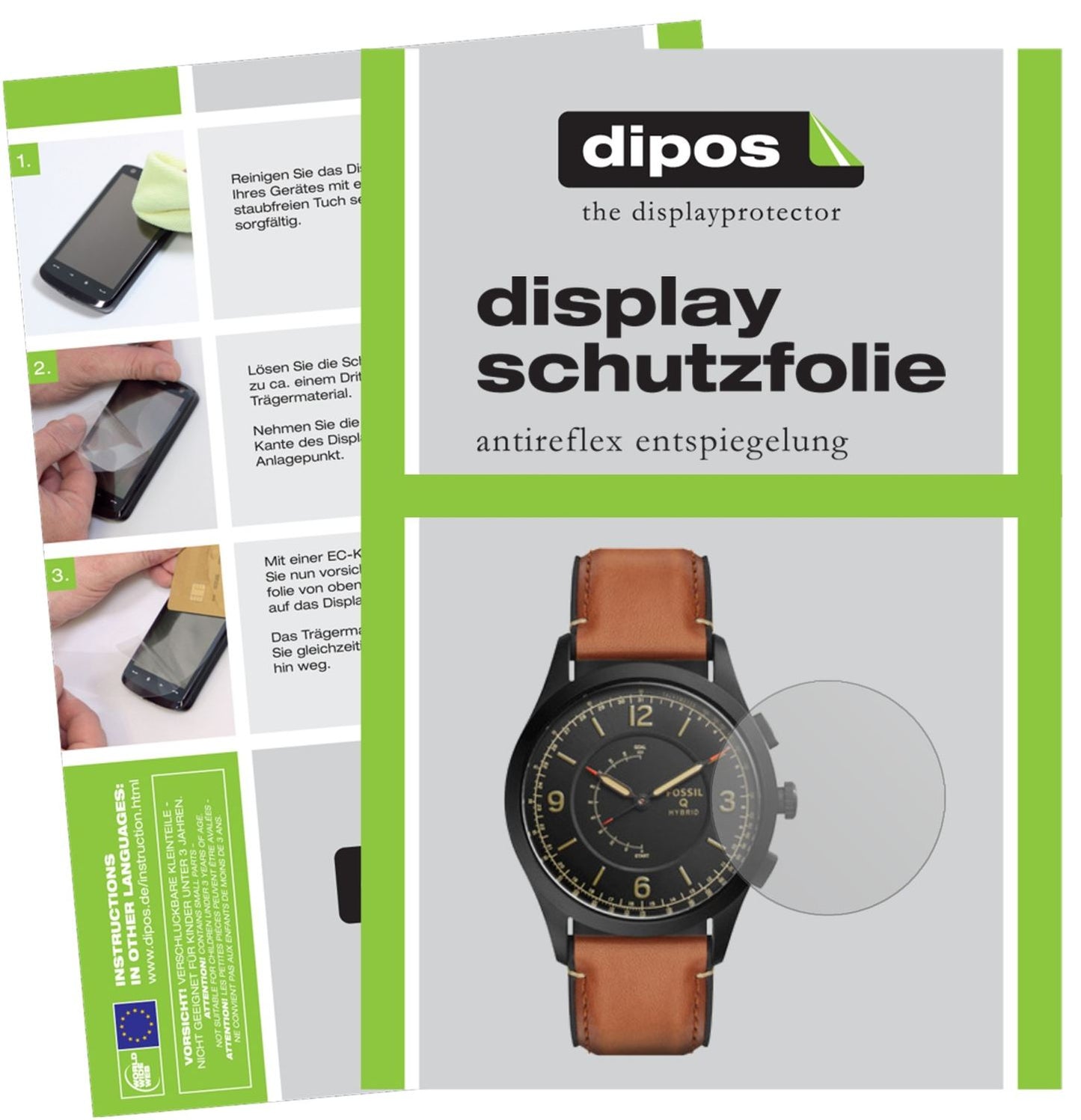6x Screen Protector for Fossil Q Activist Protection Anti Glare dipos