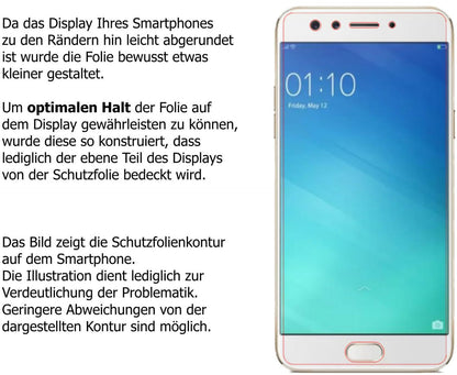 2x 9H Schutzfolie für Oppo F3 Panzerfolie