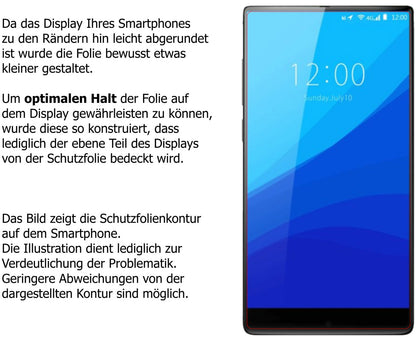 2x 9H Schutzfolie matt für Umidigi Crystal Plus Panzerfolie