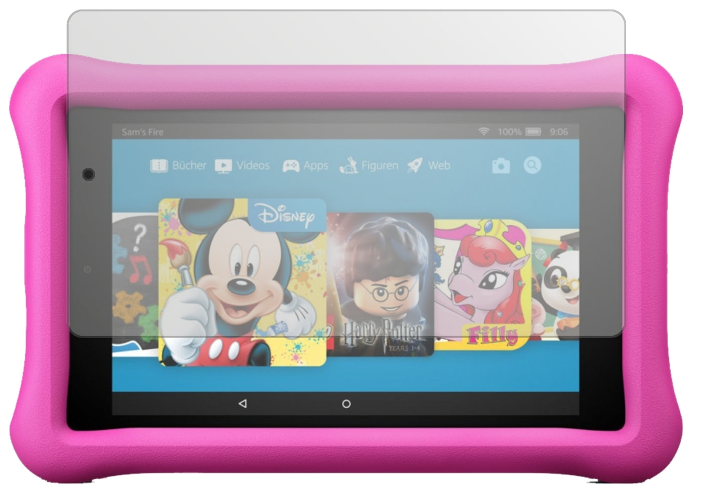 2x Schutzfolie matt für Amazon Fire 7 Kids Edition (2017) Display-Schutzfolie