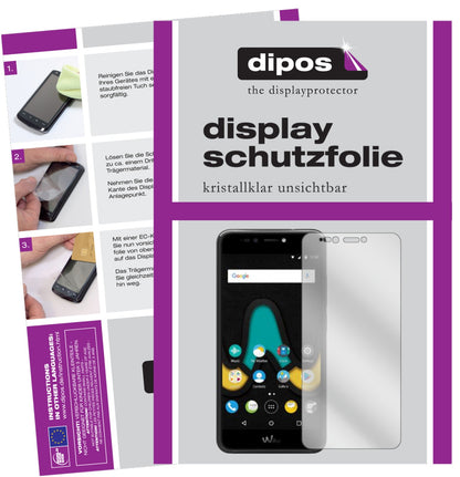 Klare Displayschutzfolie von dipos passend für Wiko Upulse Lite, präziser Zuschnitt und blasenfrei montiert