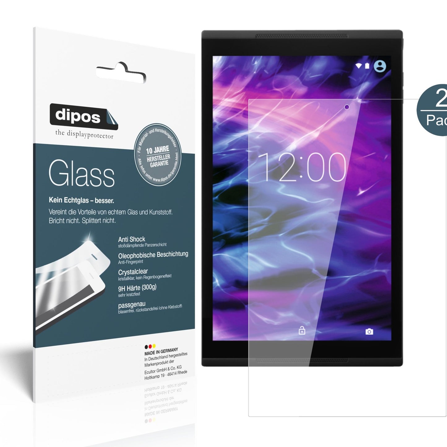 2x 9H Schutzfolie für Medion Lifetab X10302 Panzerfolie