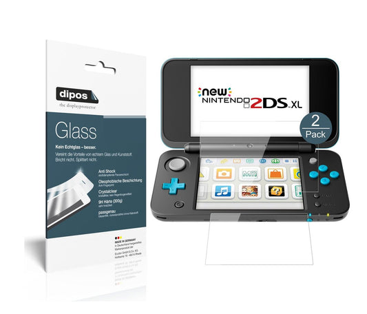 1+1x Screen Protector for Nintendo 2DS XL Flexible Glass 9H dipos