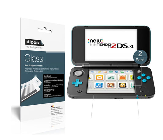 dipos 2x 9H Matte Screen Protector for Nintendo 2DS XL (1x top screen + 1x bottom screen)