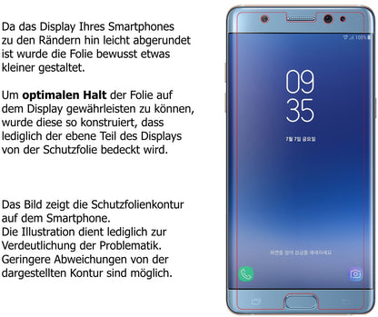 Privatsphäre-Schutz durch Sichtschutz-Folie passend zugeschnitten für Samsung Galaxy Note FE