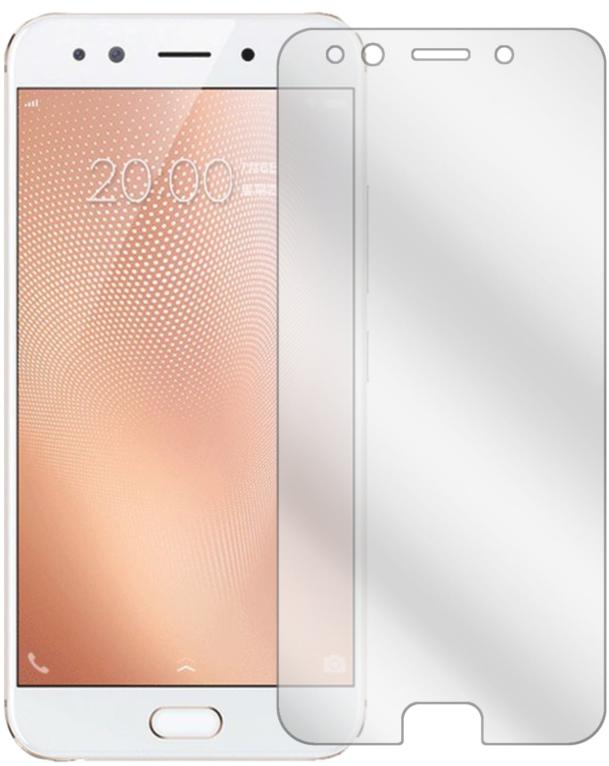 VivoX9s Plus mit aufgebrachter dipos Displayschutzfolie, glasklare Darstellung ohne Einschränkungen