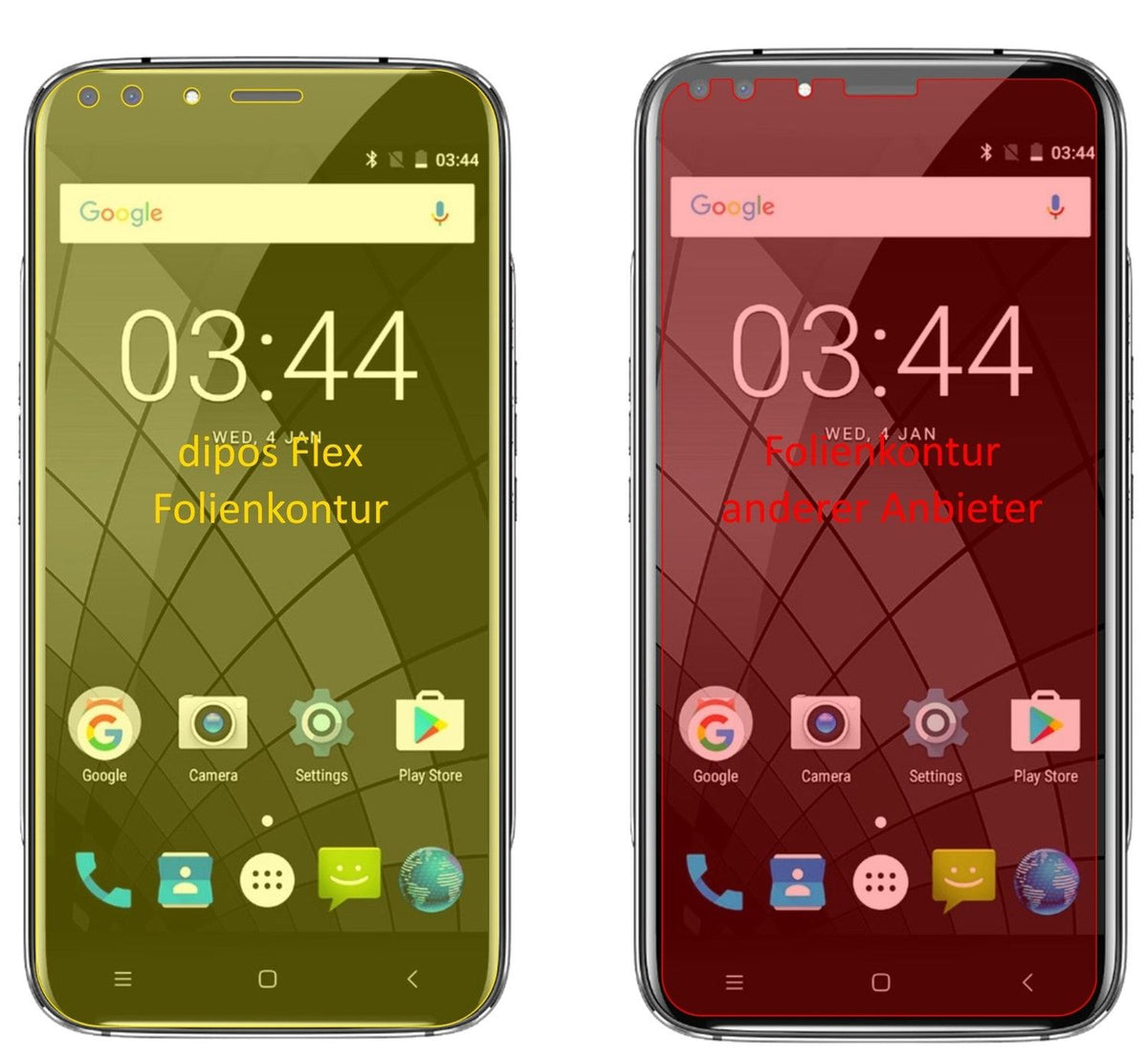 dipos FLEX 3x Clear Screen Protector for Oukitel U22 (5,5 Zoll)