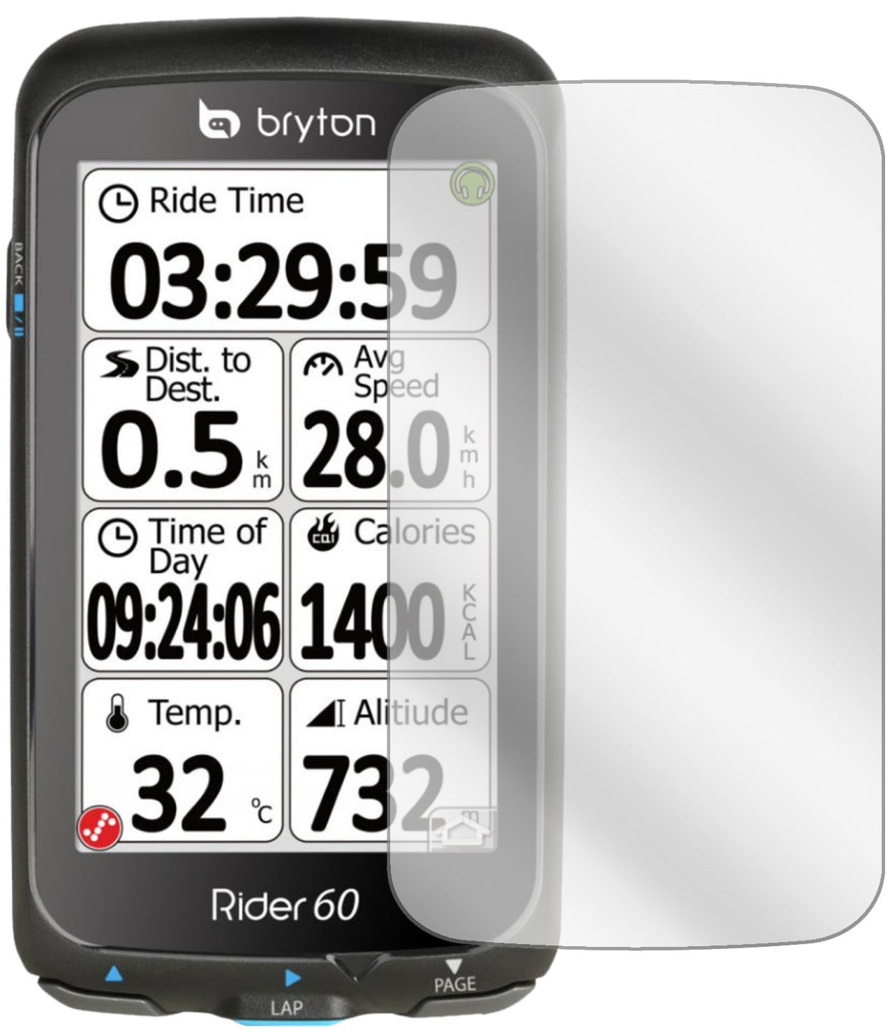 3x Schutzfolie klar für Bryton Rider 60 Display-Schutzfolie