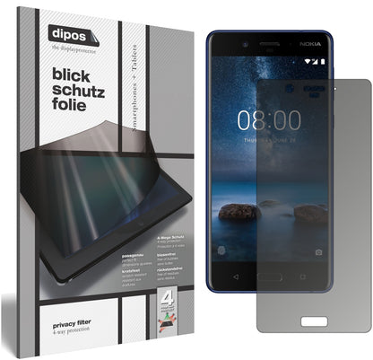 Blickschutzfolie für Nokia 8 matt Schutzfolie Privacy