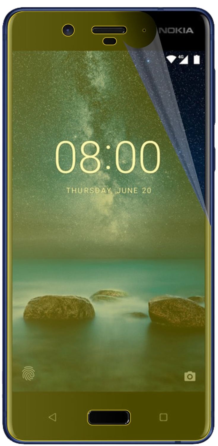 3x Full Cover Screen Protector for Nokia 8 – Covers Curved Edges | dipos