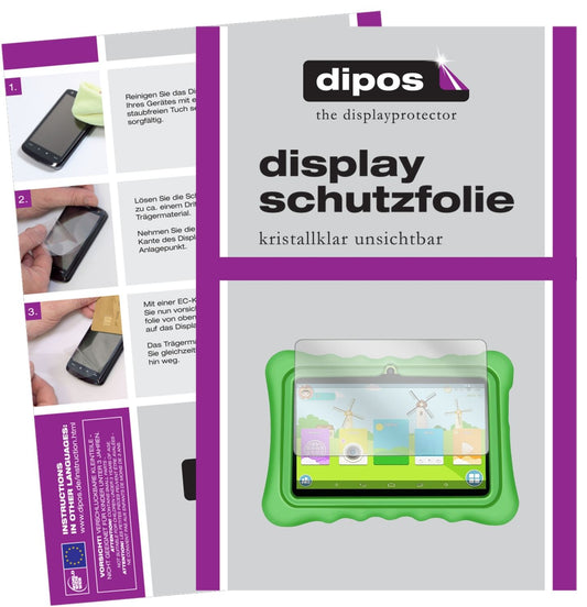 dipos 2x Clear Screen Protector for Yuntab Q88 Kids Tablet