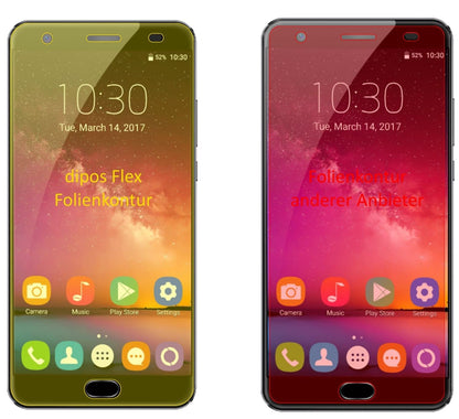 3x Screen Protector for Oukitel K6000 Plus Protective Film covers 100% Flex
