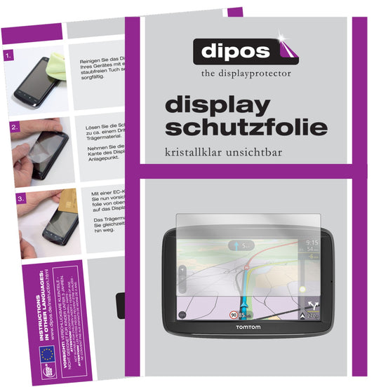 3x Schutzfolie klar für TomTom Via 62 Display-Schutzfolie