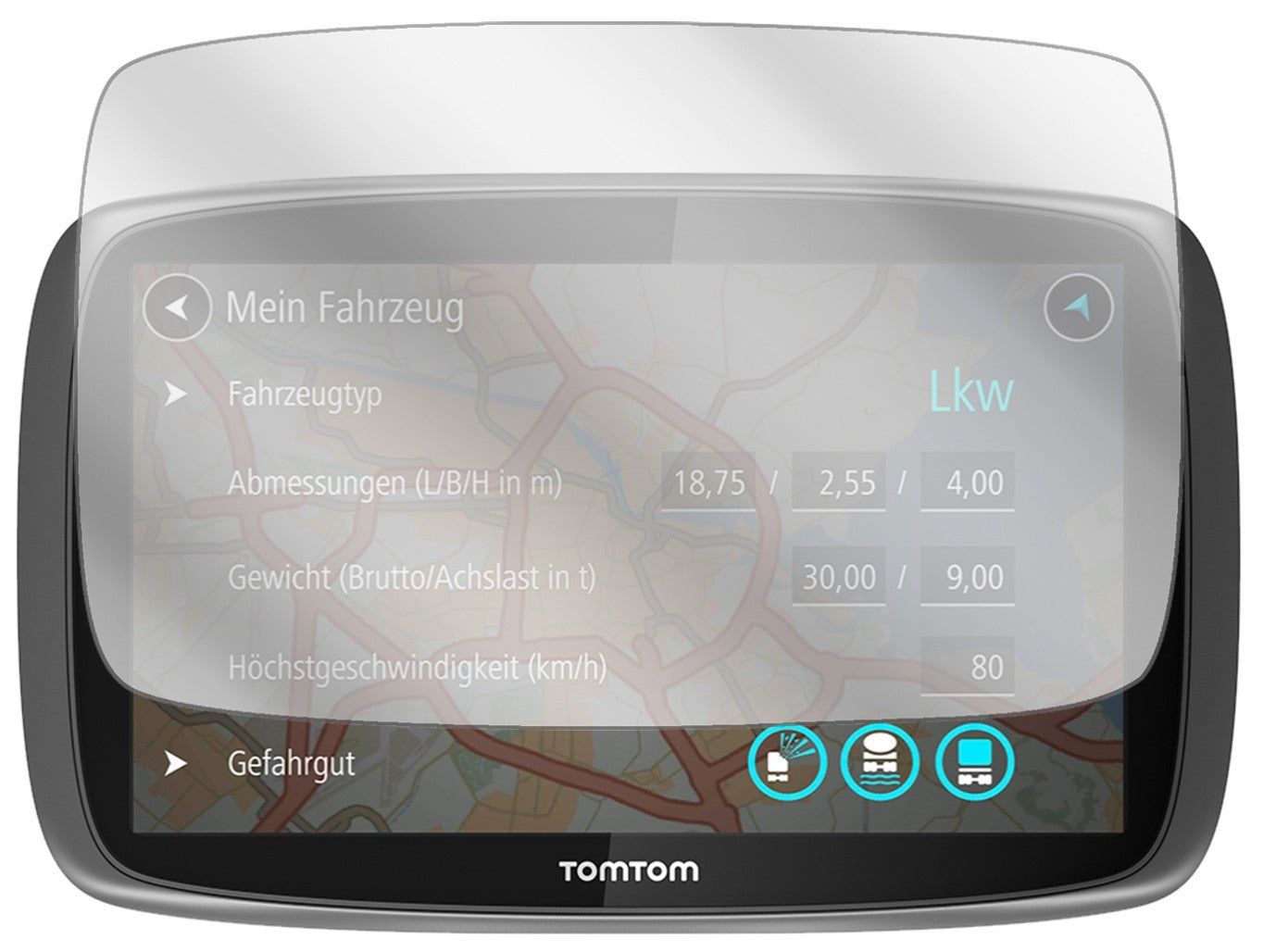 3x Schutzfolie klar für TomTom Trucker 500 Display-Schutzfolie