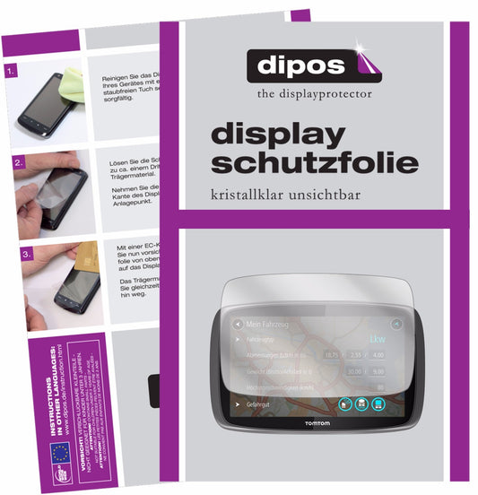 3x Schutzfolie klar für TomTom Trucker 5000 Display-Schutzfolie