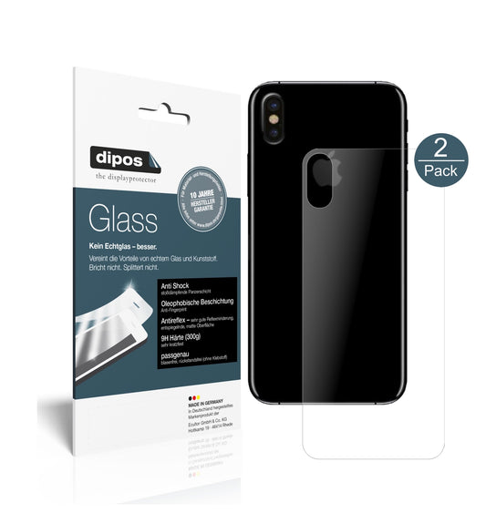 2x 9H Schutzfolie matt für Apple iPhone 8 Rückseite Panzerfolie