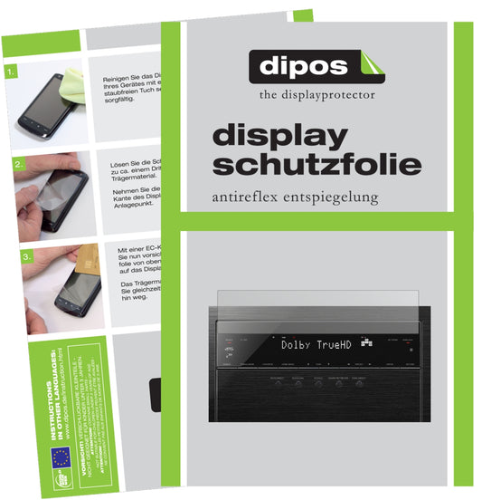 3x Schutzfolie matt für Pioneer VSX-831 Display-Schutzfolie