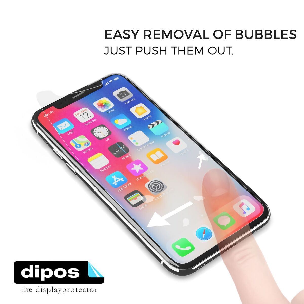 2x 9H Clear Screen Protector for Apple iPhone X – Shatterproof, Crystal Clear | dipos