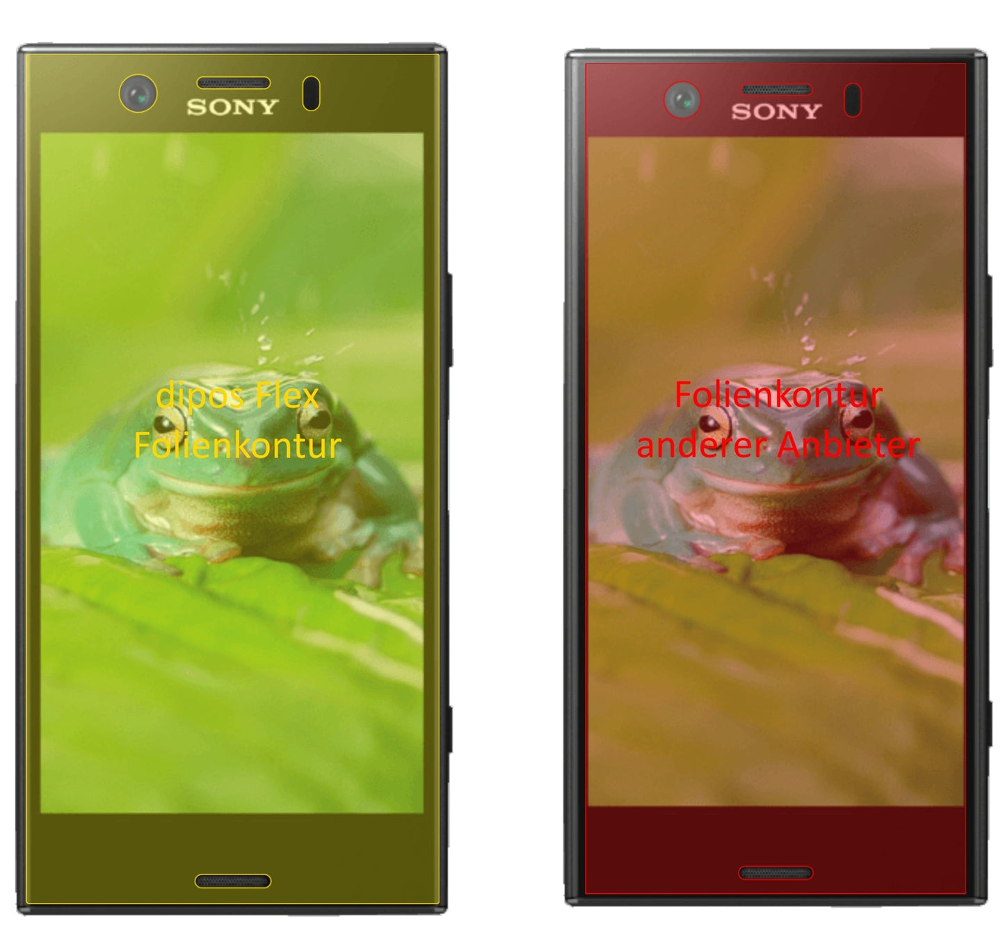 3x 3D Full Cover Schutzfolie für Sony Xperia XZ1 Compact