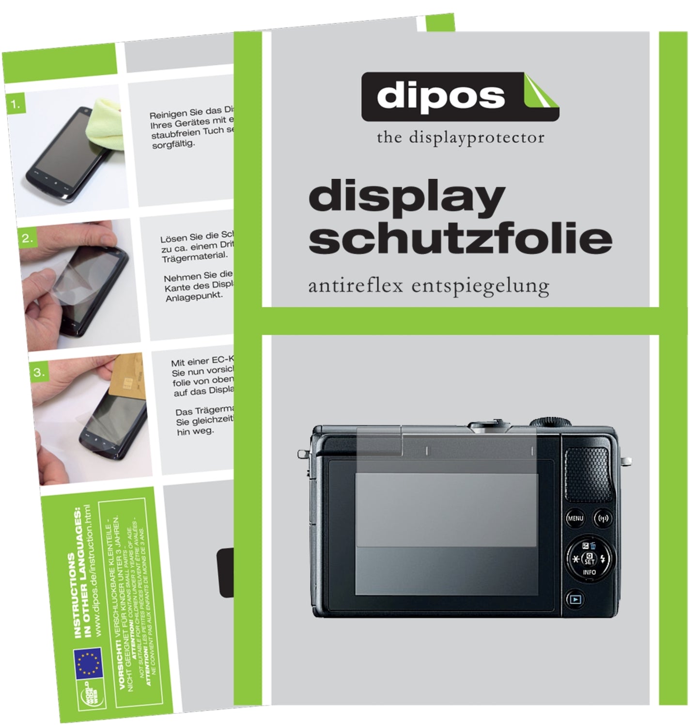 6x Schutzfolie matt für Canon EOS M100 Display-Schutzfolie
