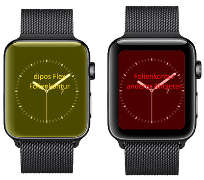 3x 3D Full Cover Schutzfolie für Apple Watch Series 3 38mm
