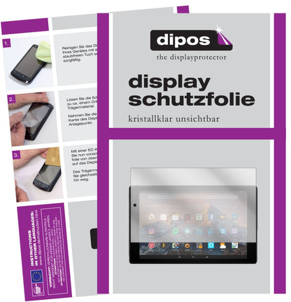 2x Screen Protector for Amazon Fire HD 10 2017 Modell Protection Crystal Clear