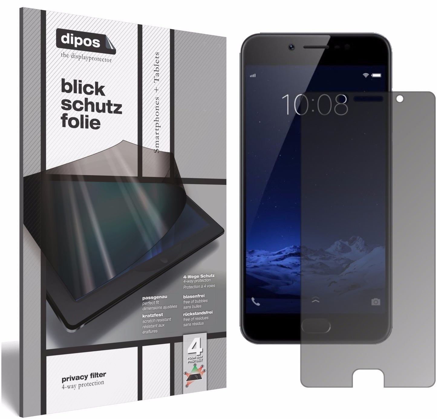 Blickschutzfolie für Vivo Y69 matt Schutzfolie Privacy