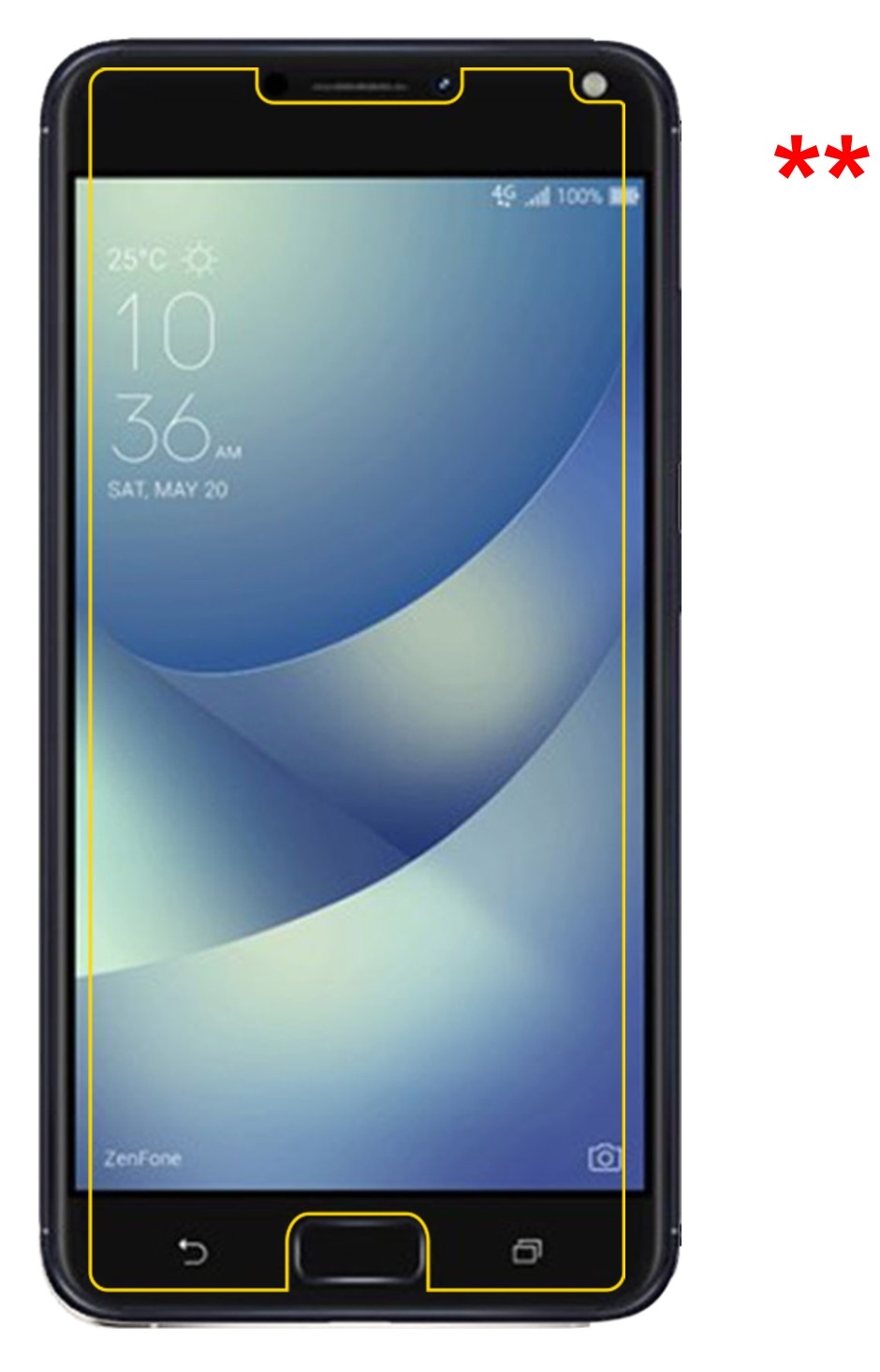 Schutz gegen Kratzer auf dem Asus Zenfone 4 Max 5,2 Zoll ZC520KL Glas durch Schlüssel oder Ähnliches