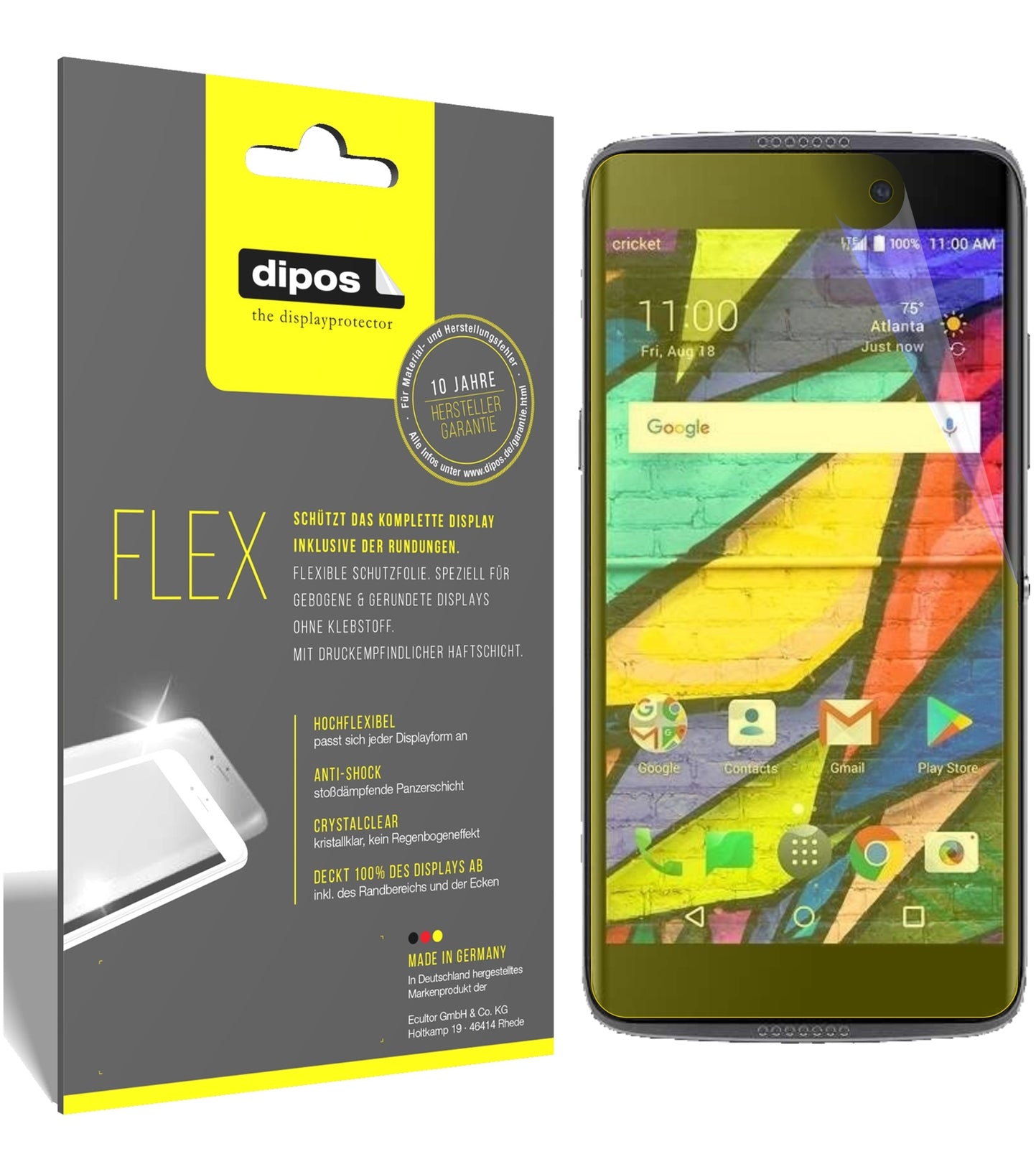 3x 3D Full Cover Schutzfolie für Alcatel Idol 5 Cricket