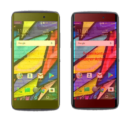 3x 3D Full Cover Schutzfolie für Alcatel Idol 5 Cricket
