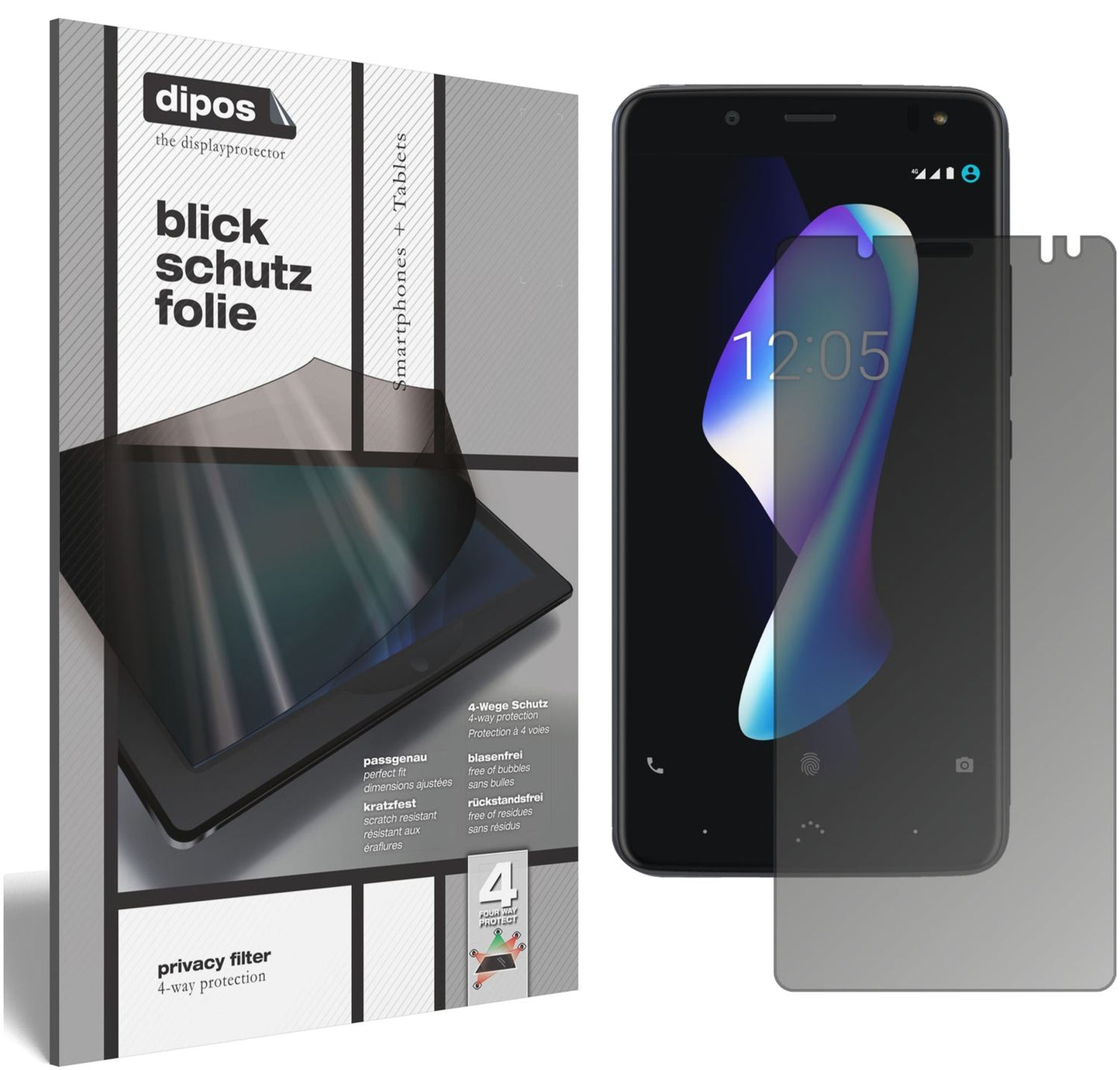dipos Privacy Screen Protector for BQ Aquaris V
